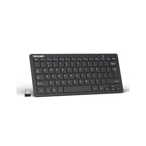 Black TECKNET 2.4G Mini Compact Wireless Keyboard USB PC Laptop TV NIB